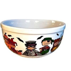 Vintage Goblins by Ursula Dodge Signature Halloween Trick or Treat Candy Bowl